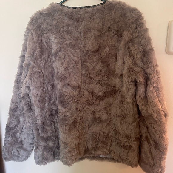 Faux Fur Jacket in Taupe - Picture 2 of 3